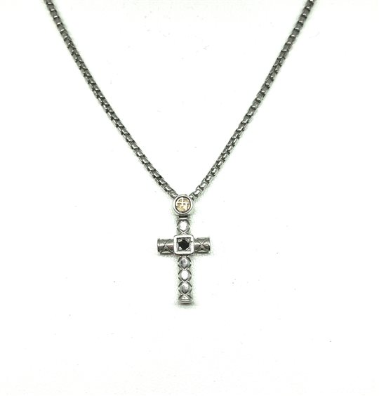 Necklace Alessandro Testi Man in Silver Zirconia TMSKCC11 - TMSKCC11